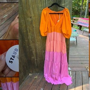 Staud Meadow Colorblock Dress